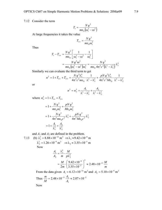 Optics Chapter 07 Solution Manual Pdf
