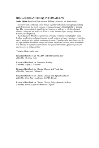 Research Handbook On Climate Change Migration And The Law Benot Mayer ...