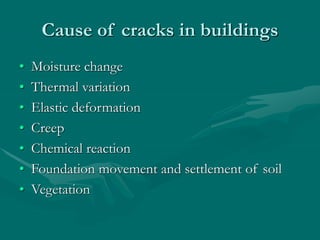 Building cracks for structural and non structural | PPT