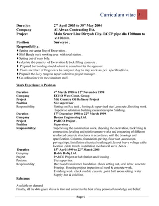 Surveyor Cv.pdf C v surveyor( Mumtaz ) | DOC