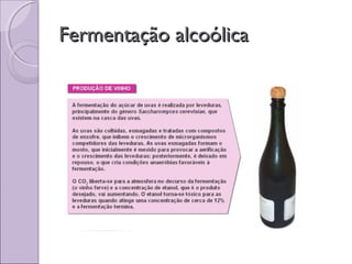 Fermentação alcoólicaFermentação alcoólica
 