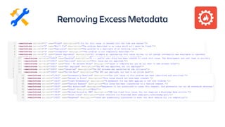 RemovingExcessMetadata
 
