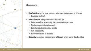 Enable DevSecOps using Jira Software | PDF