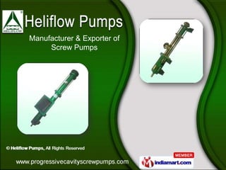 Manufacturer & Exporter of
     Screw Pumps
 