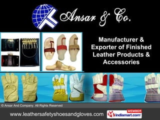 Manufacturer & Exporter of Finished Leather Products & Accessories 