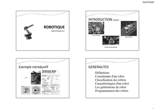 25/07/2020
INDUSTRIELLE
INTRODUCTION (video)
Exemple introductif GENERALITES
 
