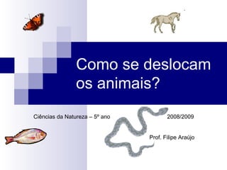 Como se deslocam
os animais?
Ciências da Natureza – 5º ano 2008/2009
Prof. Filipe Araújo
 
