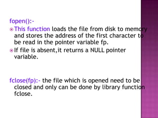 Fopen Examples file handling1 | PPT