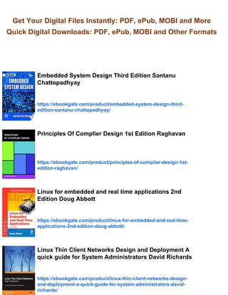 Embedded Linux system design and development 1st Edition P. Raghavan | PDF
