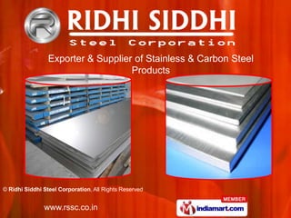 Exporter & Supplier of Stainless & Carbon Steel  Products 