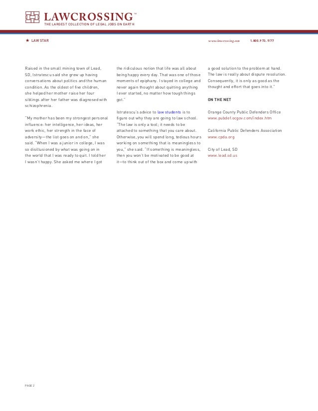 Constance Istratescu Supervising Attorney, Orange County (CA) Public Defender's Office, Writs