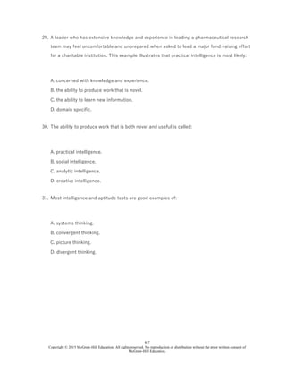 Leadership Enhancing the Lessons of Experience 8th Edition Hughes Test ...
