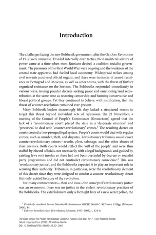 The State Versus The People Revolutionary Justice In Russias Civil War ...