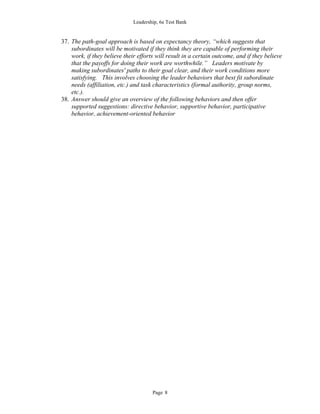Leadership Theory and Practice 6th Edition Northouse Test Bank | PDF