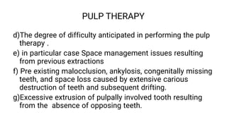 pulp therapy of primary teeth | PDF
