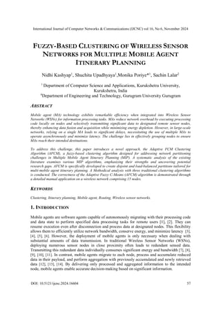 Fuzzy-Based Clustering of Wireless Sensor Networks for Multiple Mobile ...