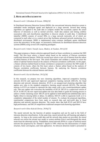 IMPROVING INTRUSION DETECTION SYSTEM USING THE COMBINATION OF NEURAL ...
