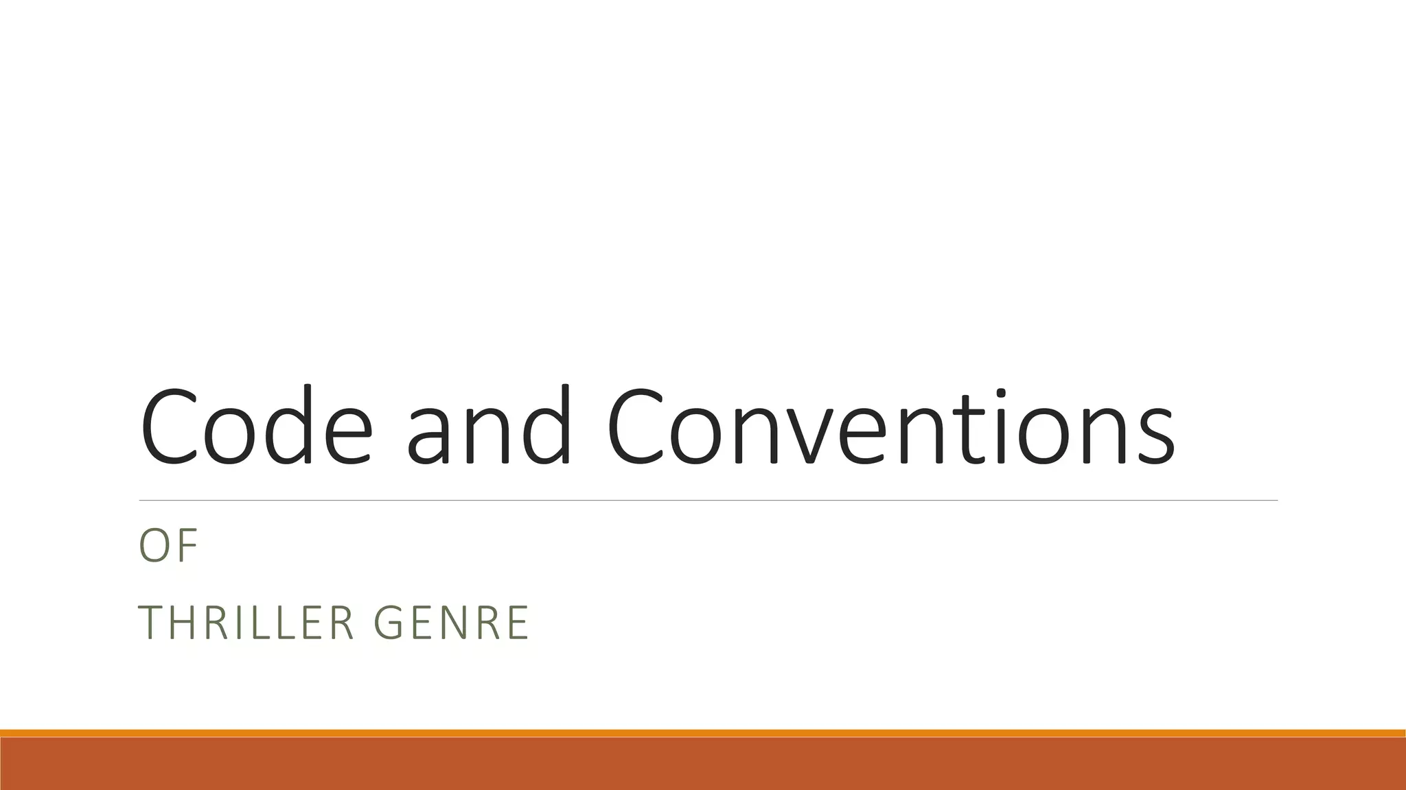 Code and Conventions | PPT