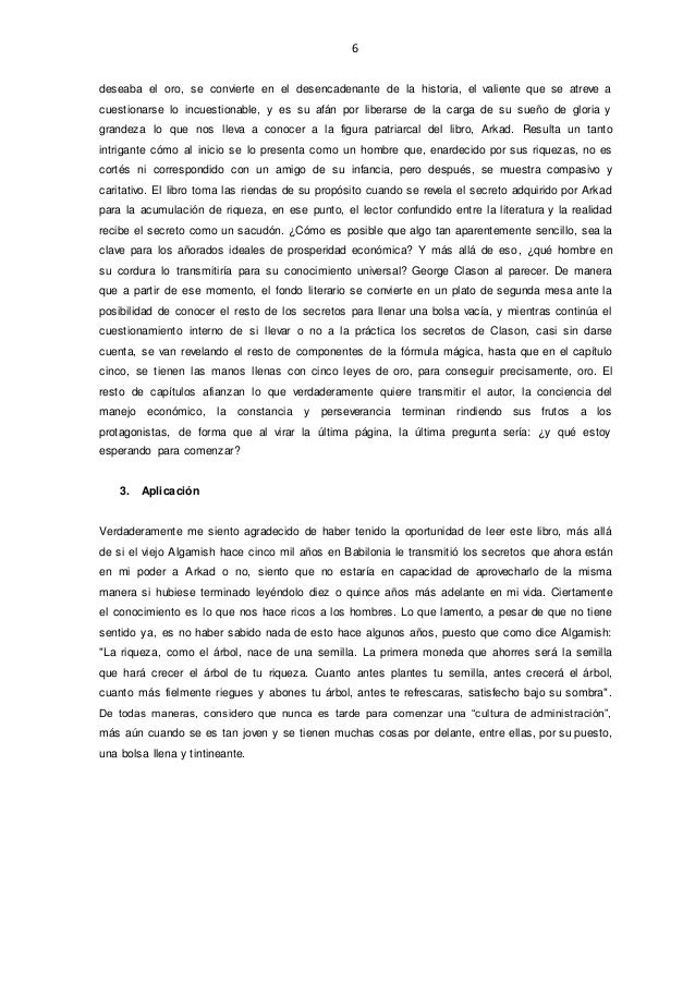 resumen el hombre mas rico de babilonia