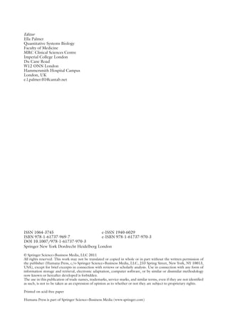 Cell Based Microarrays Methods and Protocols 1st Edition Ella Palmer ...