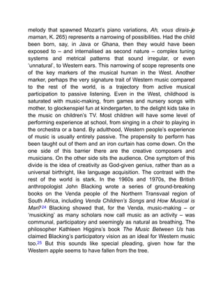 Human Musical The Musical Human A History Of Life On Earth Michael Spitzer | PDF