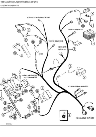 1666 CASE IH AXIAL-FLOW COMBINE (1/93-12/94)
4-14 CENTER HARNESS
 
