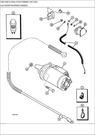 1666 CASE IH AXIAL-FLOW COMBINE (1/93-12/94)
4-24 FEEDER REVERSER HARNESS
 