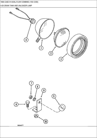 1666 CASE IH AXIAL-FLOW COMBINE (1/93-12/94)
4-26 GRAIN TANK AND UNLOADER LAMP
 