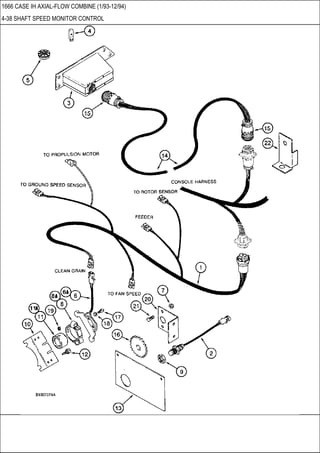 1666 CASE IH AXIAL-FLOW COMBINE (1/93-12/94)
4-38 SHAFT SPEED MONITOR CONTROL
 