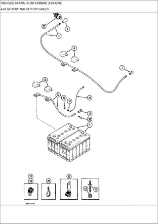 1666 CASE IH AXIAL-FLOW COMBINE (1/93-12/94)
4-42 BATTERY AND BATTERY CABLES
 