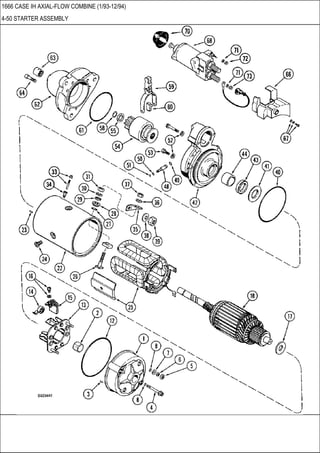 1666 CASE IH AXIAL-FLOW COMBINE (1/93-12/94)
4-50 STARTER ASSEMBLY
 