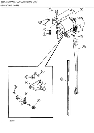 1666 CASE IH AXIAL-FLOW COMBINE (1/93-12/94)
4-54 WINDSHIELD WIPER
 