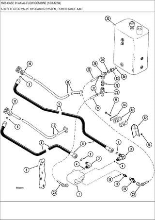 1666 CASE IH AXIAL-FLOW COMBINE (1/93-12/94)
5-36 SELECTOR VALVE HYDRAULIC SYSTEM, POWER GUIDE AXLE
 