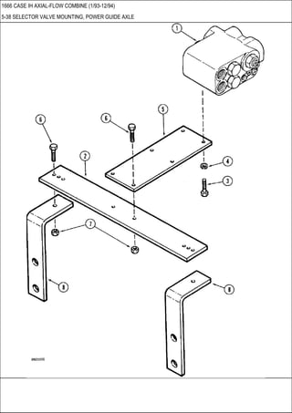 1666 CASE IH AXIAL-FLOW COMBINE (1/93-12/94)
5-38 SELECTOR VALVE MOUNTING, POWER GUIDE AXLE
 
