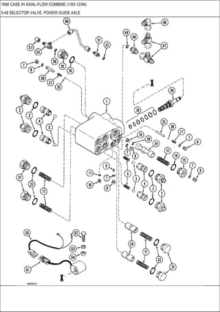 1666 CASE IH AXIAL-FLOW COMBINE (1/93-12/94)
5-48 SELECTOR VALVE, POWER GUIDE AXLE
 