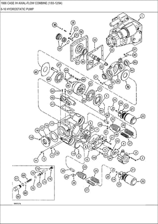 1666 CASE IH AXIAL-FLOW COMBINE (1/93-12/94)
6-16 HYDROSTATIC PUMP
 