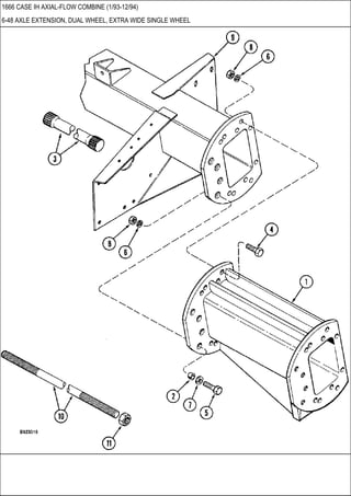 1666 CASE IH AXIAL-FLOW COMBINE (1/93-12/94)
6-48 AXLE EXTENSION, DUAL WHEEL, EXTRA WIDE SINGLE WHEEL
 