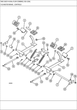 1666 CASE IH AXIAL-FLOW COMBINE (1/93-12/94)
7-02 MASTER BRAKE, CONTROLS
 