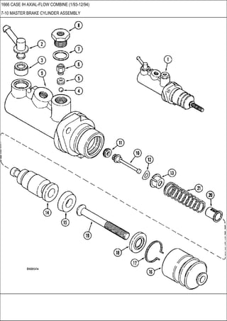 1666 CASE IH AXIAL-FLOW COMBINE (1/93-12/94)
7-10 MASTER BRAKE CYLINDER ASSEMBLY
 