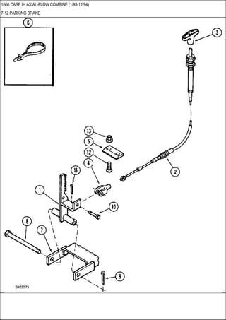 1666 CASE IH AXIAL-FLOW COMBINE (1/93-12/94)
7-12 PARKING BRAKE
 