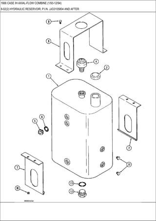 1666 CASE IH AXIAL-FLOW COMBINE (1/93-12/94)
8-02(2) HYDRAULIC RESERVOIR, P.I.N. JJC0105804 AND AFTER
 