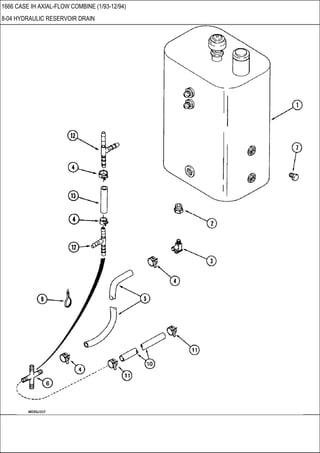 1666 CASE IH AXIAL-FLOW COMBINE (1/93-12/94)
8-04 HYDRAULIC RESERVOIR DRAIN
 