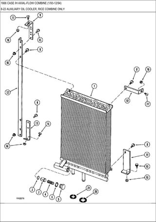 1666 CASE IH AXIAL-FLOW COMBINE (1/93-12/94)
8-22 AUXILIARY OIL COOLER, RICE COMBINE ONLY
 