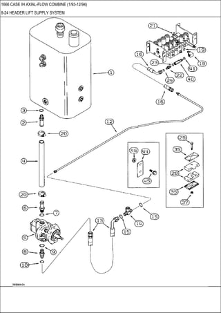 1666 CASE IH AXIAL-FLOW COMBINE (1/93-12/94)
8-24 HEADER LIFT SUPPLY SYSTEM
 