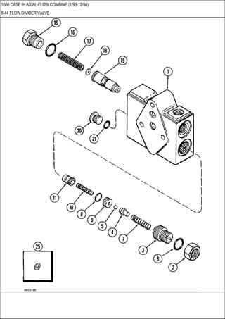 1666 CASE IH AXIAL-FLOW COMBINE (1/93-12/94)
8-44 FLOW DIVIDER VALVE
 