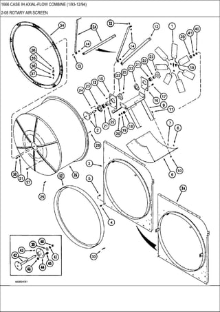 1666 CASE IH AXIAL-FLOW COMBINE (1/93-12/94)
2-08 ROTARY AIR SCREEN
 