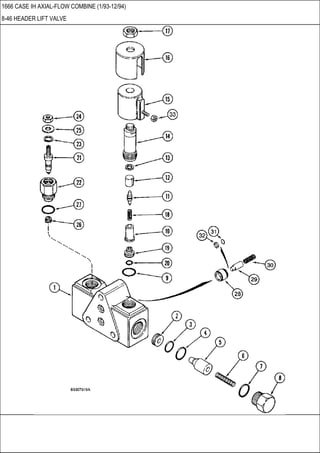 1666 CASE IH AXIAL-FLOW COMBINE (1/93-12/94)
8-46 HEADER LIFT VALVE
 