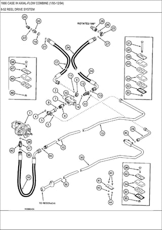 1666 CASE IH AXIAL-FLOW COMBINE (1/93-12/94)
8-52 REEL DRIVE SYSTEM
 