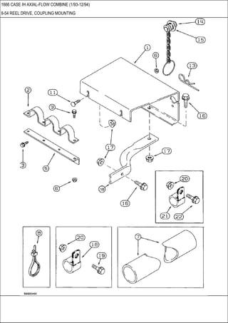 1666 CASE IH AXIAL-FLOW COMBINE (1/93-12/94)
8-54 REEL DRIVE, COUPLING MOUNTING
 