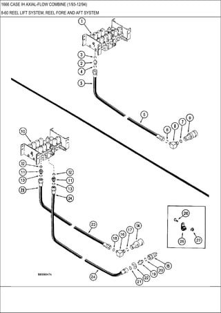 1666 CASE IH AXIAL-FLOW COMBINE (1/93-12/94)
8-60 REEL LIFT SYSTEM, REEL FORE AND AFT SYSTEM
 